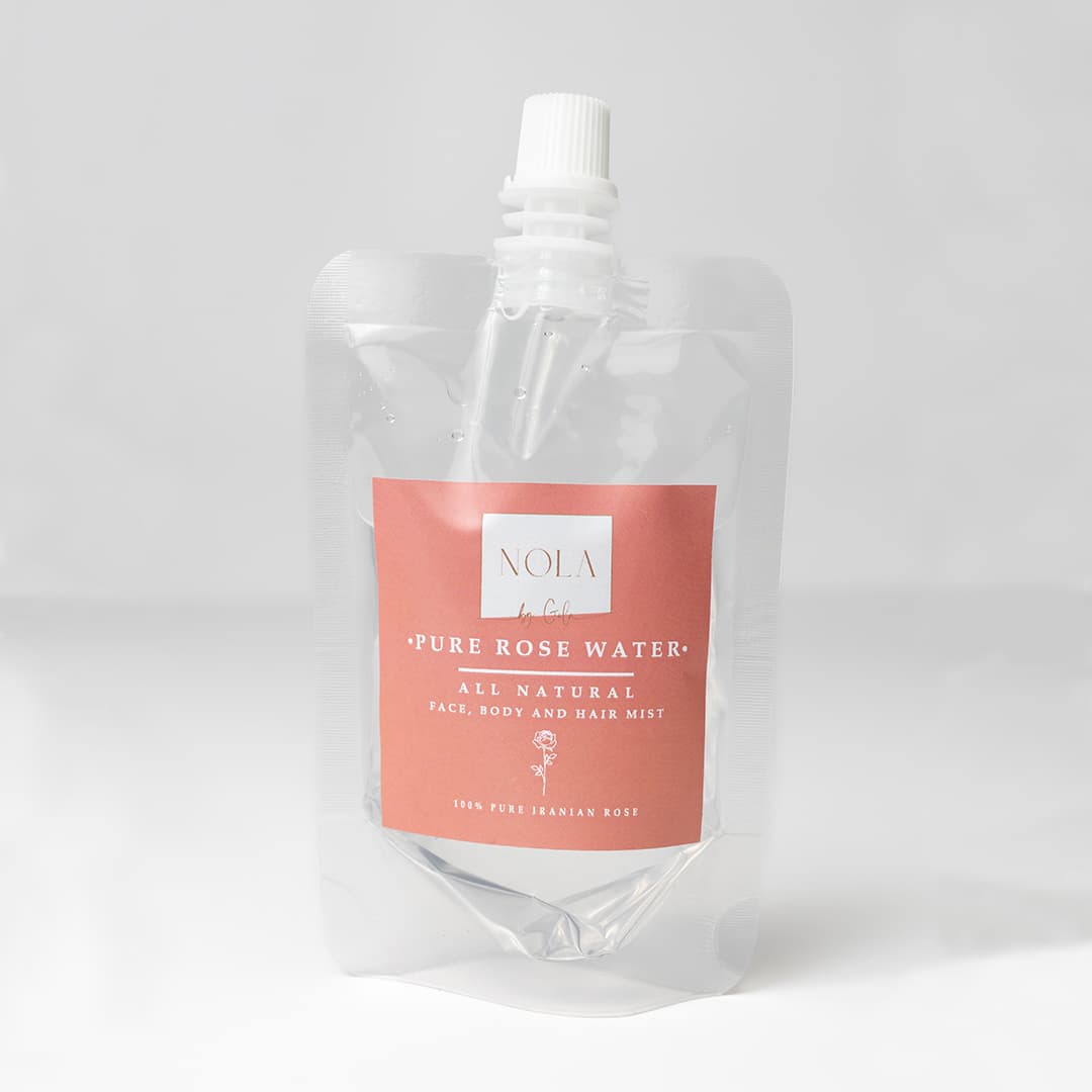 Nola By Gala Pure Rose Water Refill ECO-Pouch For Face Body And Hair ORGANIC RAW CRUELTY-FREE PARABEN-FREE NON-GMO CHEMICALS FREE ALL-NATURAL